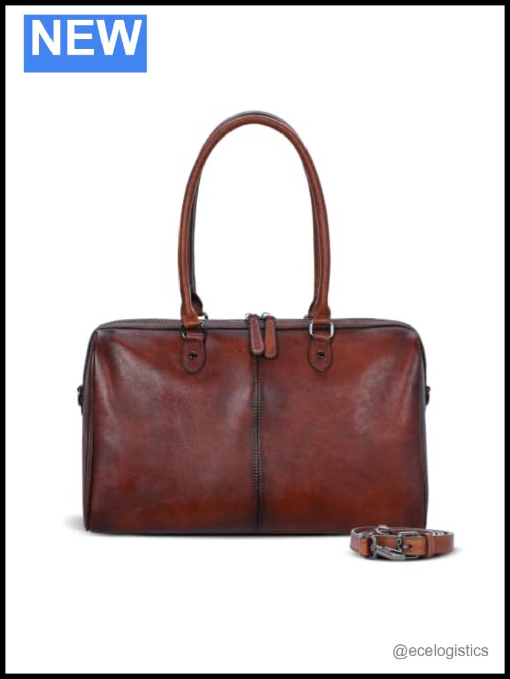 Genuine Leather Shoulder Bag Satchel Handbag Tote Work 13" Laptop